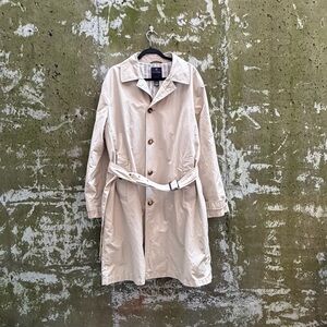 Brooks Brothers Light Tan Belted Trench Coat, Men’s 44 R